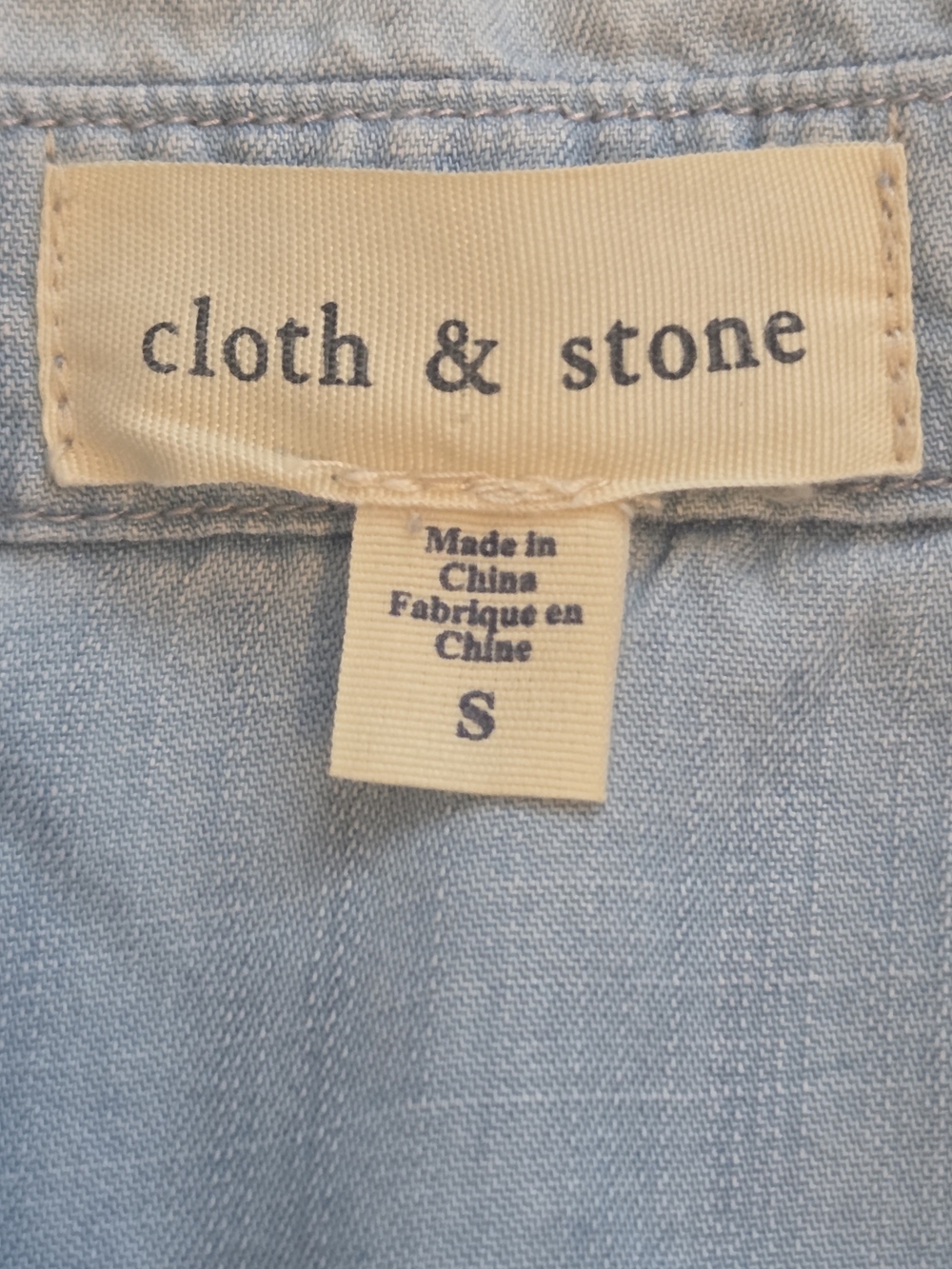 Cloth & Stone Frayed Shirt Dress Size SMALL - Picture 7 of 9